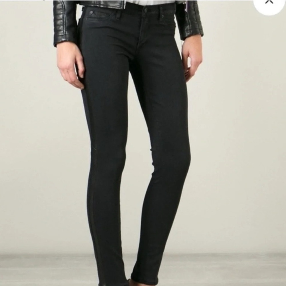NWT Hudson Ava Skinny W/Leather Tuxedo Stripe. Size 26”
